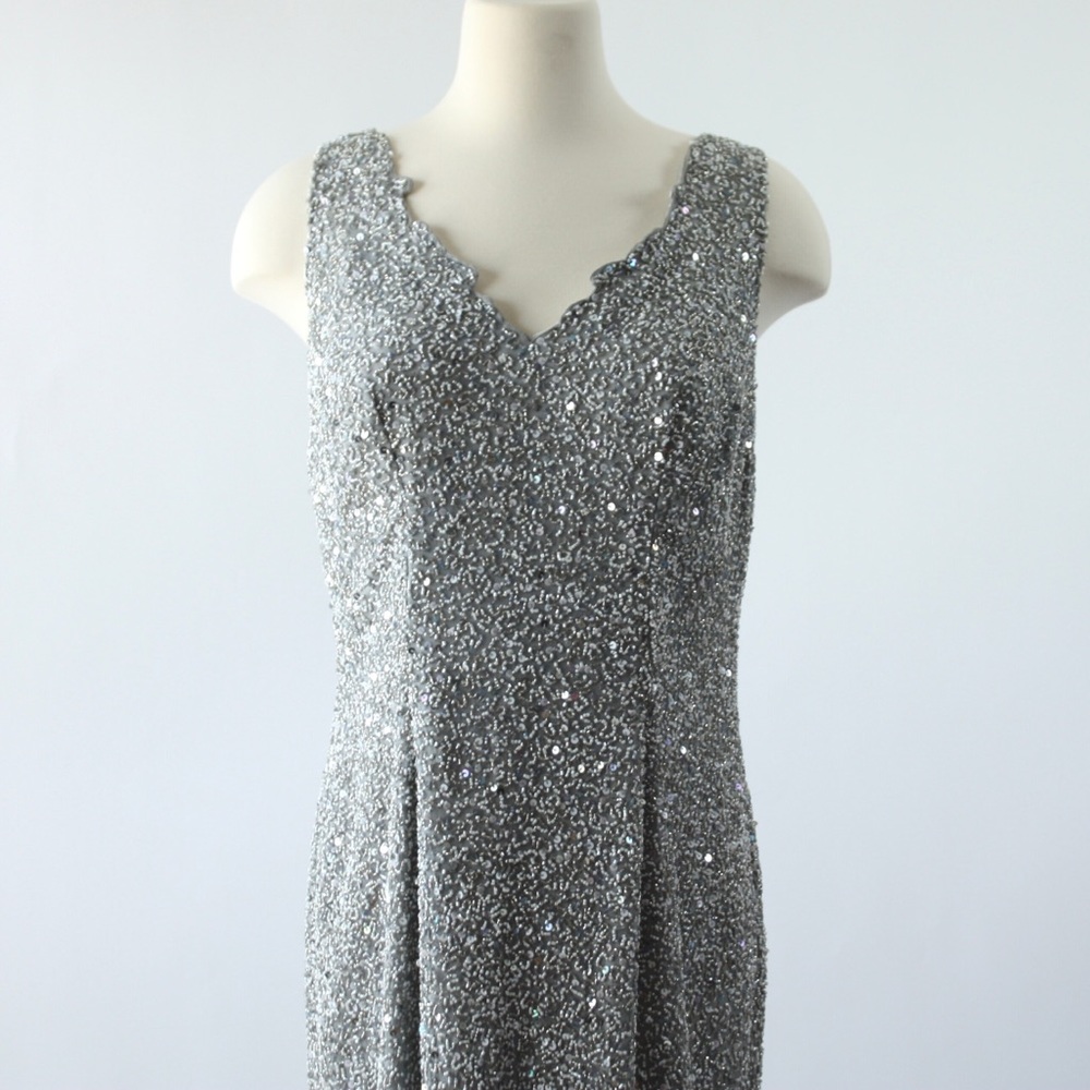 Vintage Scala Beaded Silk Gown - XL